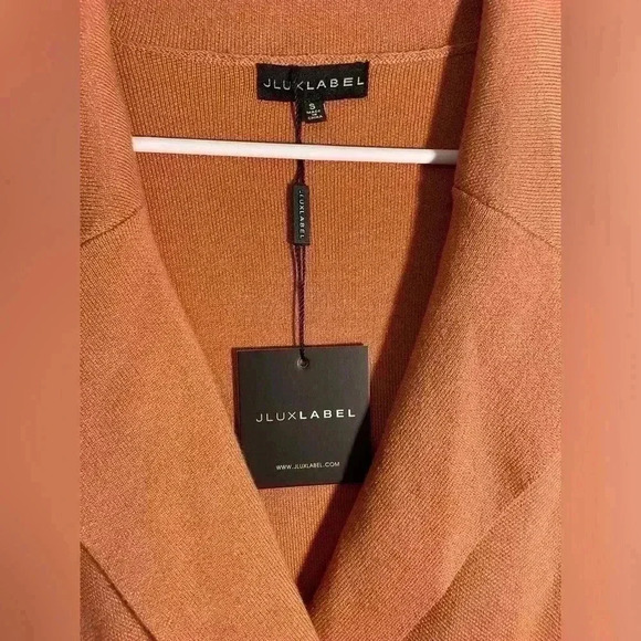 JLUXLABEL Brownish Orange Button Up Wrapped Short Sleeve Top Womens Size Small - Picture 4 of 7